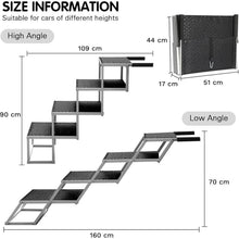Hundetreppe Auto klappbar – 4 Stufen, 70-90cm