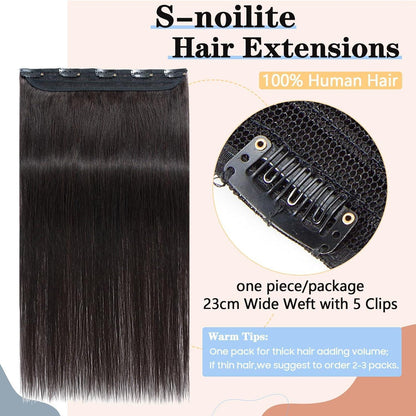 Echthaar Clip-in Extension Schwarz 55cm – Volumenset
