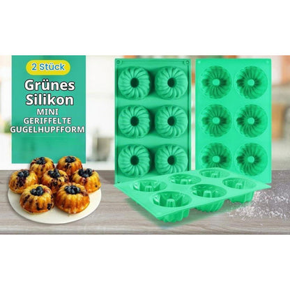 2x Mini Gugelhupfform Silikon – Antihaft & Spülmaschinenfest