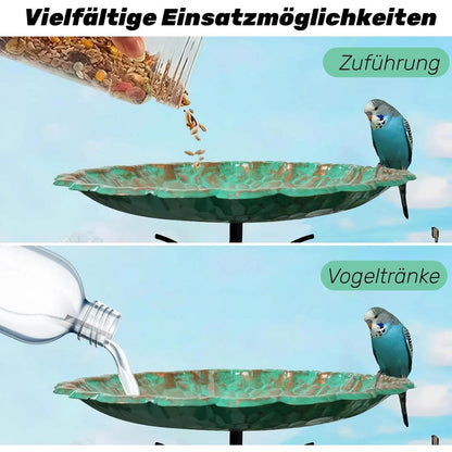 Vintage Vogeltränke Metall – Winterfestes Vogelbad für den Garten