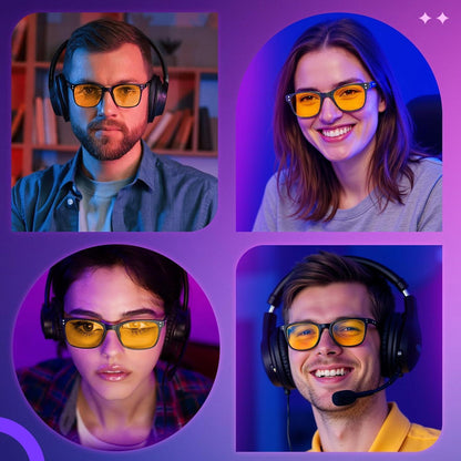Blaulichtfilter Brille Damen Herren - Computer Gaming UV Schutz
