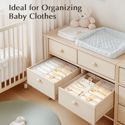 Schubladen Organizer Set 8 Stück Weiß für Unterwäsche & Socken