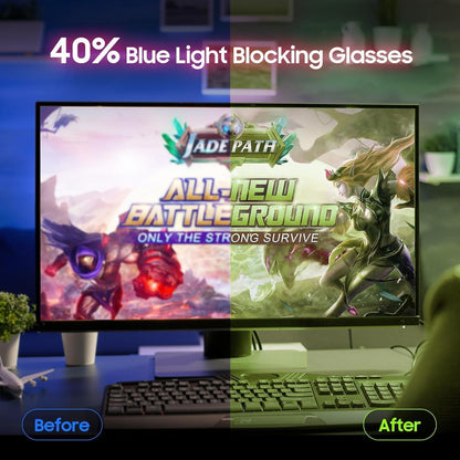 Blaulichtfilter Brille Damen Herren - Gaming & Computer Schutz