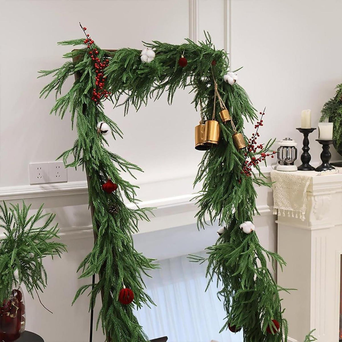 3.6m Tannengirlande Künstlich – Weihnachtliche Deko für Haus & Garten