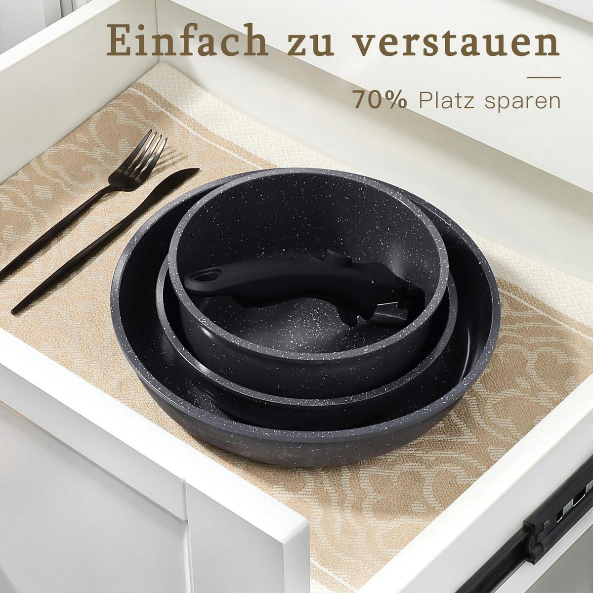 15-teiliges Granit Topfset mit Antihaftbeschichtung