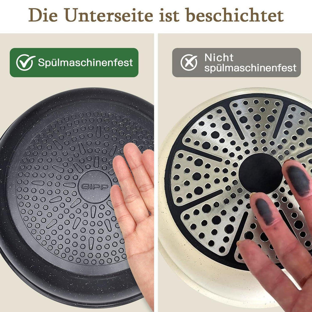 21-teiliges Granit Kochgeschirr Set mit abnehmbaren Griffen