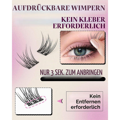 Selbstklebende Cluster Wimpern 11mm – Natürlich & Rückstandslos