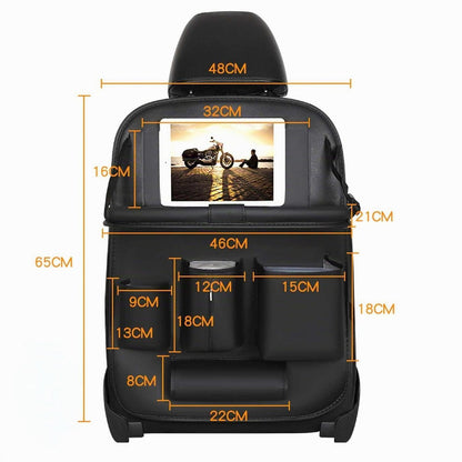 Auto Organizer Kinder mit Klapptisch & Tablet Tasche Schwarz