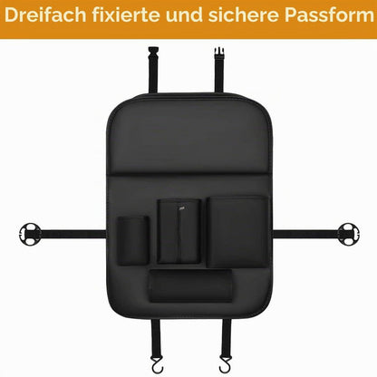 Auto Organizer Kinder mit Klapptisch & Tablet Tasche Schwarz