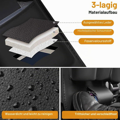 Auto Organizer Kinder mit Klapptisch & Tablet Tasche Schwarz