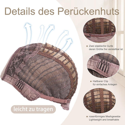 Lange Ombre Blonde Lockenperücke 66cm - Synthetisch & Hitzebeständig