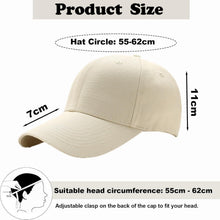2x Baumwoll Baseball Caps Beige – Verstellbare Schirmmütze