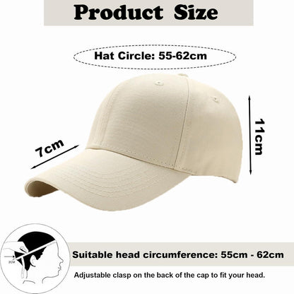 2x Baumwoll Baseball Caps Beige – Verstellbare Schirmmütze