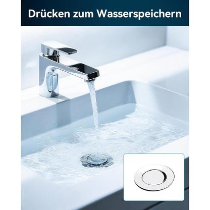 Pop-up Abflussstopfen Edelstahl – Waschbeckenstöpsel 34-45mm
