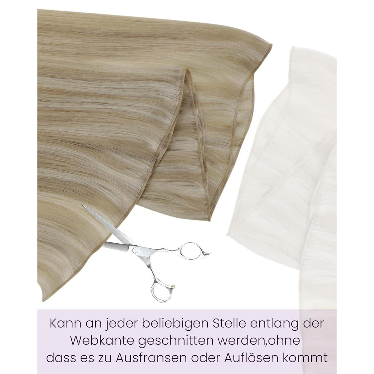 Echthaar Tressen Weißblond 60cm – Remy Weft Extensions #16/22