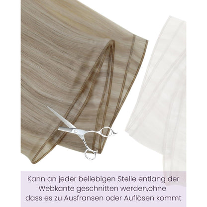 Echthaar Tressen Weißblond #18/613 – 60cm, Remy, Einnähbar