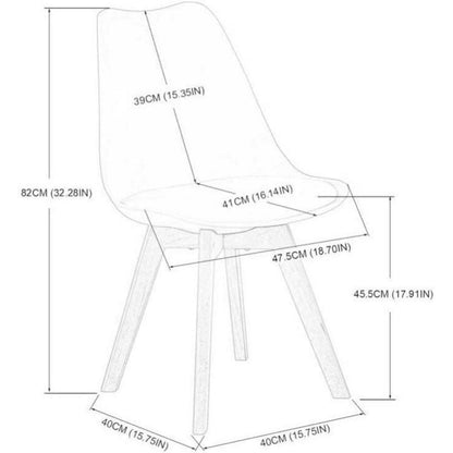 Esszimmergruppe 160cm Eiche-Weiß mit 6 weißen Stühlen