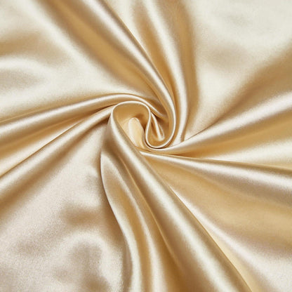 Satin Bettwäsche Set 200x220 Beige/Weiß – Deluxe Wendebettwäsche