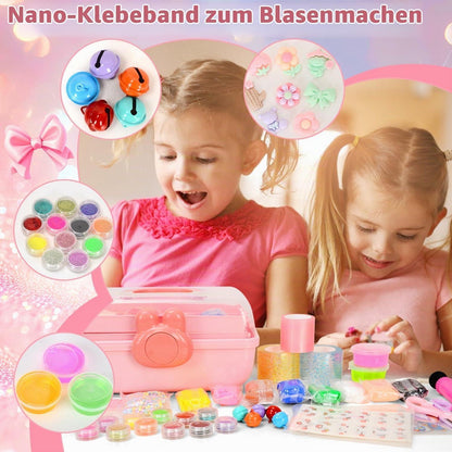 Nano Tape Bubbles Set – Bastelset Kinder mit Pailletten & Aufklebern
