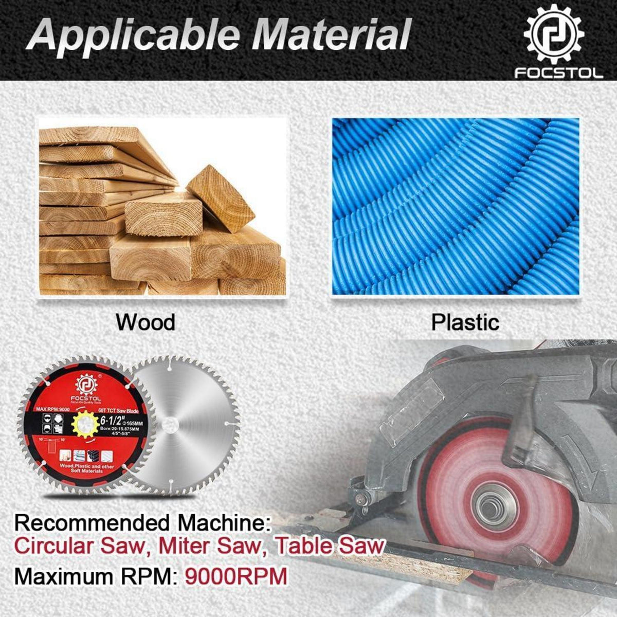 Kreissägeblatt Holz 165mm 60 Zähne 5er Set für Weichmaterialien