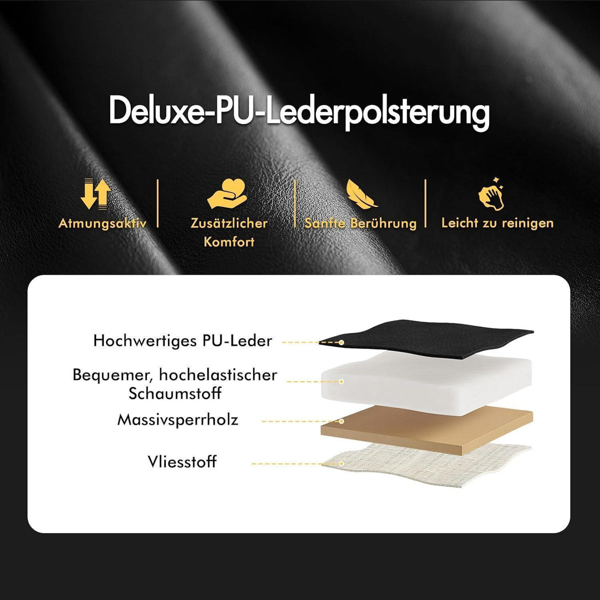 Verstellbarer Barhocker-Set (2x) Schwarz mit Fußstütze