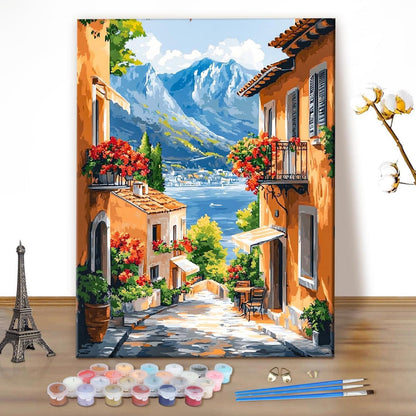 Malen nach Zahlen Landschaft – DIY Set für Erwachsene 40x50cm