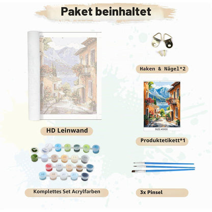 Malen nach Zahlen Landschaft – DIY Set für Erwachsene 40x50cm