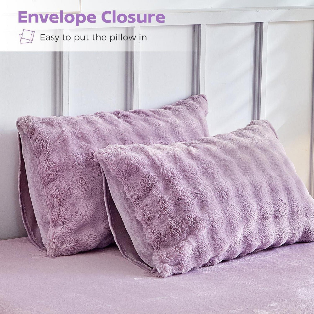 Flauschiges Lavendel Bettwäsche-Set für Doppelbett