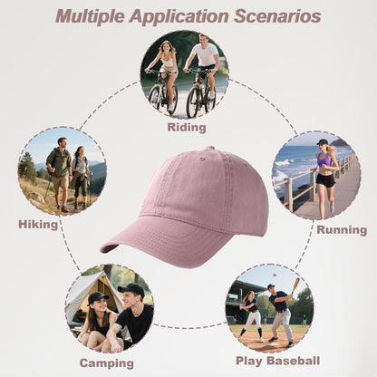 Vintage Baseball Cap Baumwolle Rosa – Unisex Retro Basecap