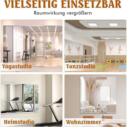 Ganzkörperspiegel 120x60cm – 2er Set für Fitness & Yoga
