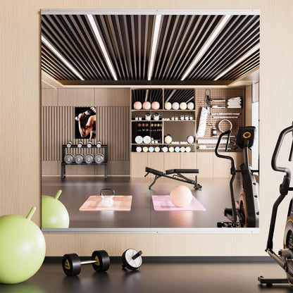 Rahmenloser Wandspiegel 120x60cm - 2er Set für Fitness & Co.