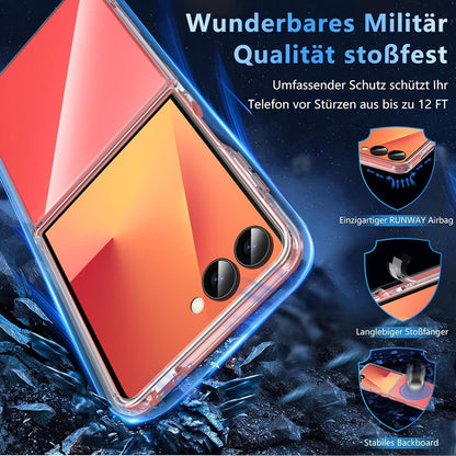 Samsung Galaxy Z Flip 7 Hülle, Militärschutz, Transparent