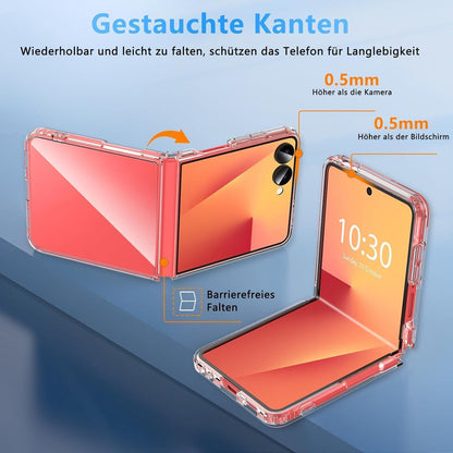 Samsung Galaxy Z Flip 7 Hülle, Militärschutz, Transparent