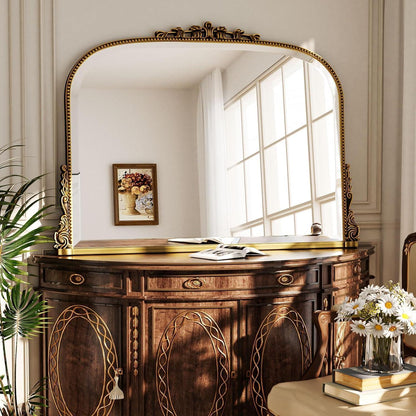 Vintage Wandspiegel 90x67cm, Barock Gold/Kupfer