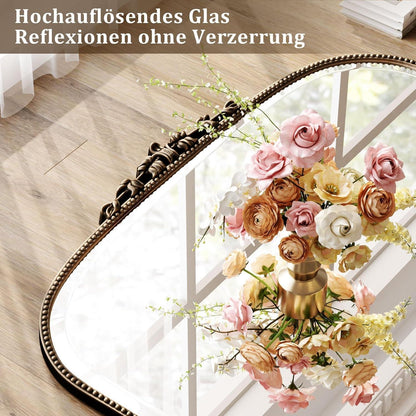 Vintage Wandspiegel 90x67cm, Barock Gold/Kupfer Rahmen