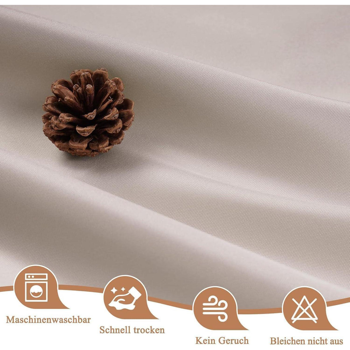 Duschvorhang Sandfarben 100x200 cm – Wasserdicht & Schnelltrocknend
