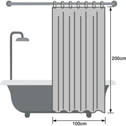 Duschvorhang Sandfarben 100x200 cm – Wasserdicht & Schnelltrocknend