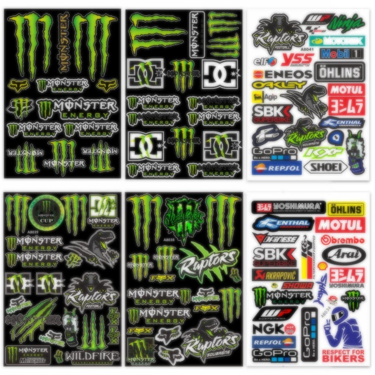 Motorrad Aufkleber Set – 6x Wasserdicht & Cooles Design