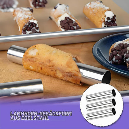 Cannoli Form Edelstahl – 15 Stück für leckere Schaumrollen
