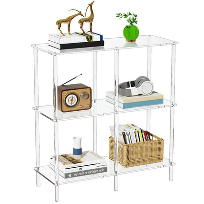 Acryl Konsolentisch Regal – Transparent, 75x30x80 cm