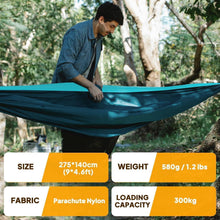 Ultraleichte Reise-Hängematte 300kg | Dunkelblau/Blau