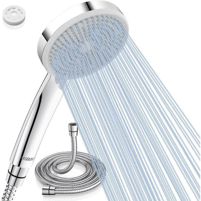 Wassersparender Duschkopf mit Schlauch & 5 Strahlarten