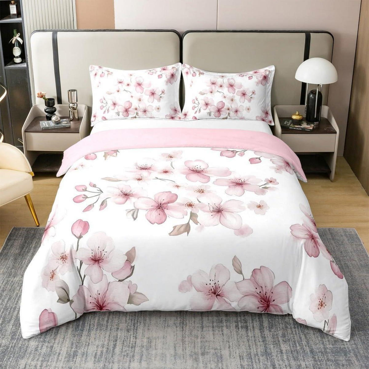 Sakura Baumwoll Bettwäsche Set 200x200 – Japanischer Stil