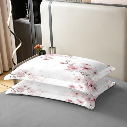 Baumwoll Bettbezug Kirschblüten Set 135x200 Kinder Schlafzimmer