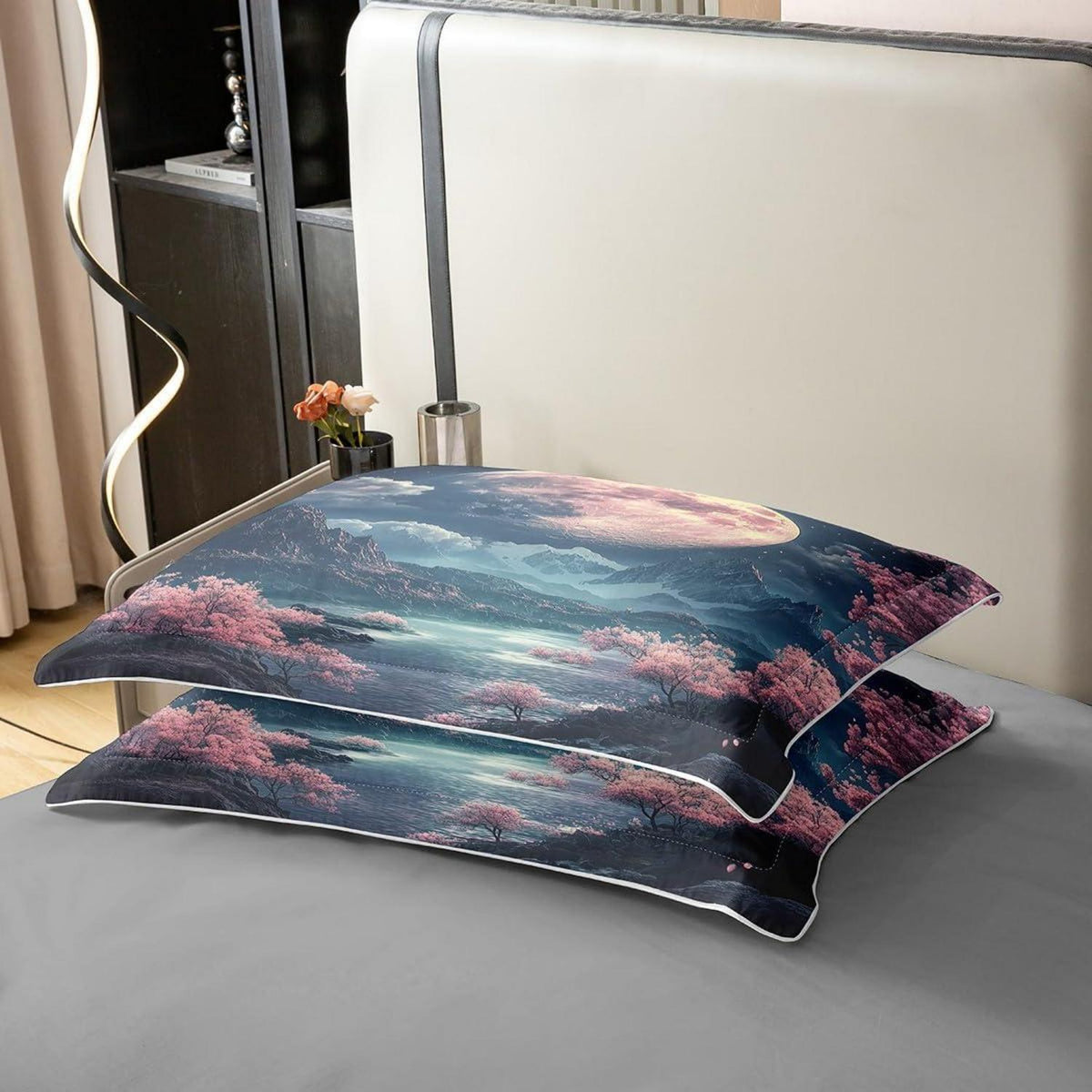 100% Baumwolle Bettbezug Sakura Kirschblüten Bettwäsche Set 135x200