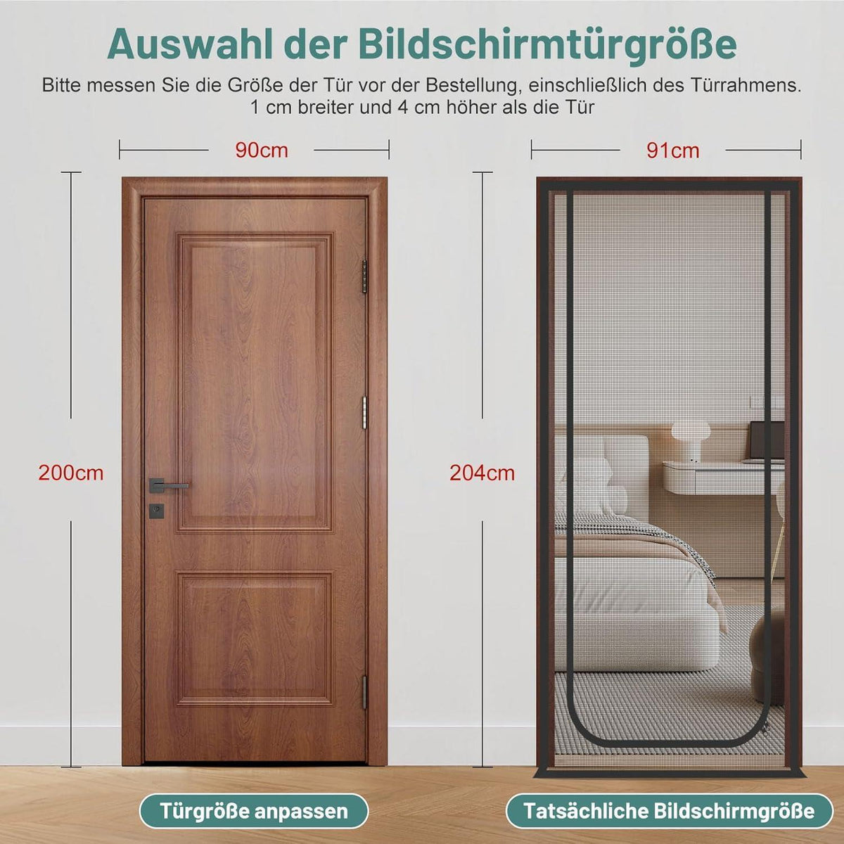 Katzengittertür verstärkt – Reißverschluss, 90x200cm