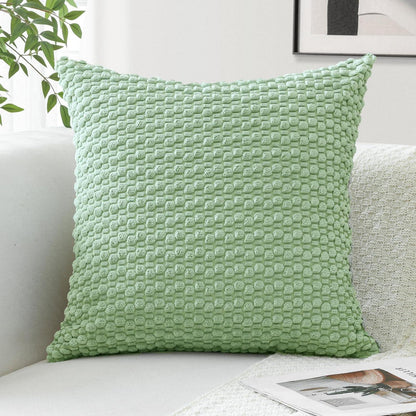 Cord Kissenbezug 60x60 cm – Boho Grün