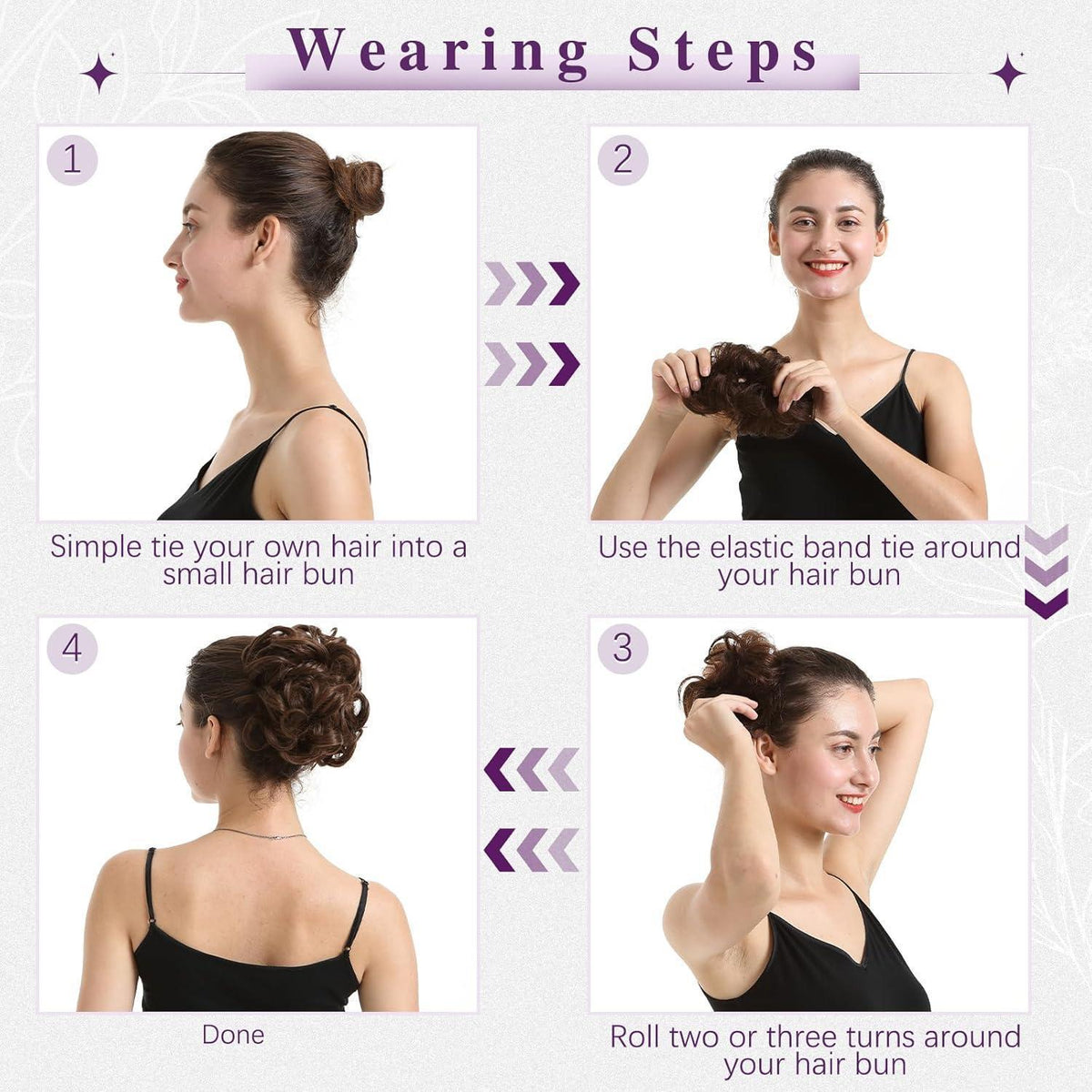 2x Messy Bun Haarteil Platinum Blond – Voluminöse Dutt Extensions