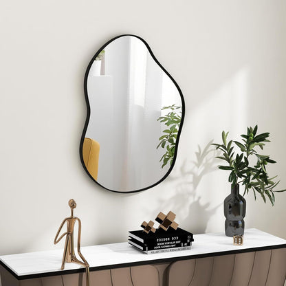Asymmetrischer Wandspiegel mit Metallrahmen & HD-Glas