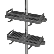 Duschablage ohne Bohren für Duschstange – Grau (18-25mm)